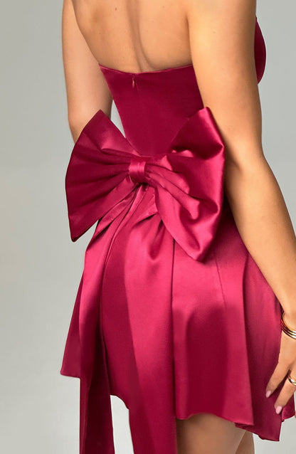 Robe courte Freja - Bordeaux