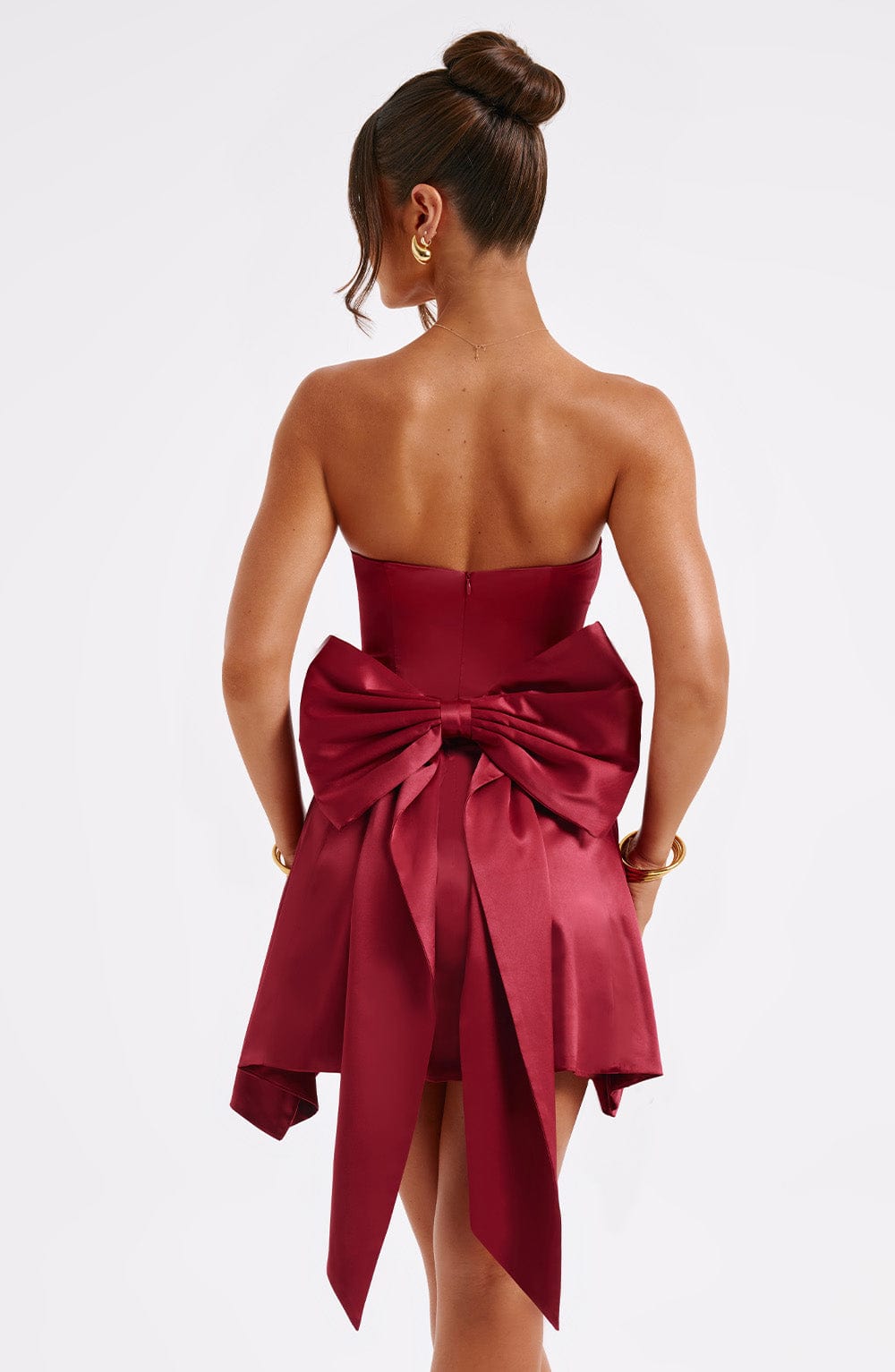 Robe courte Freja - Bordeaux