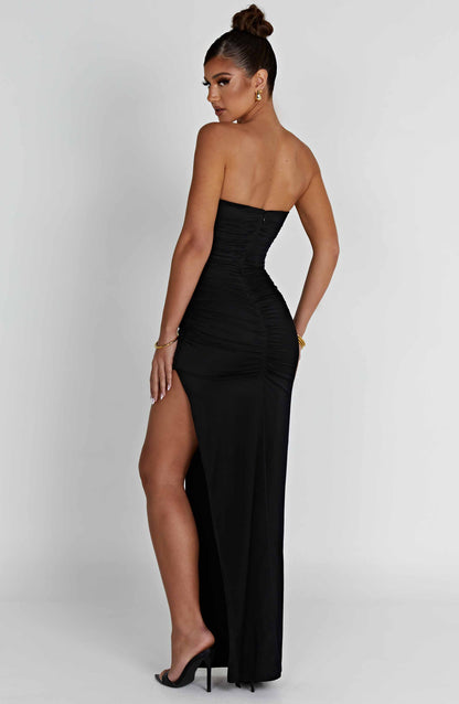 Robe longue Giovanna - Noir