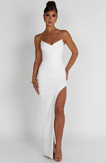 Robe longue Giovanna - Ivoire