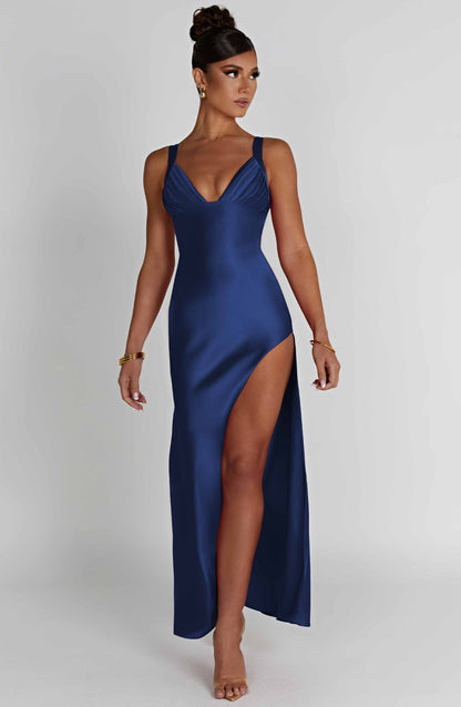 Robe longue Hayley - Bleu marine