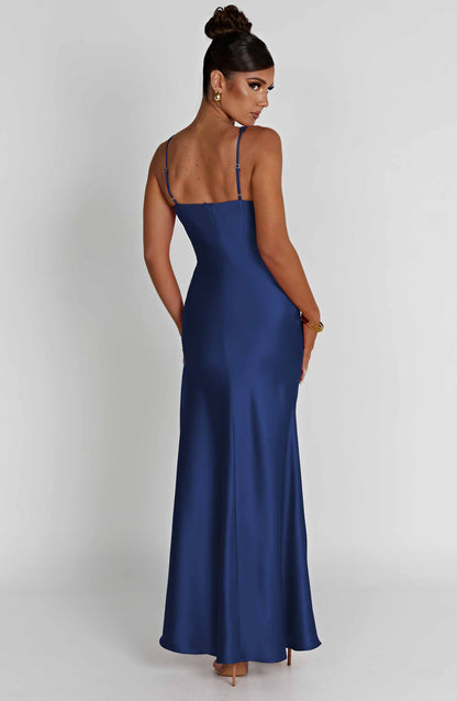 Robe longue Hayley - Bleu marine