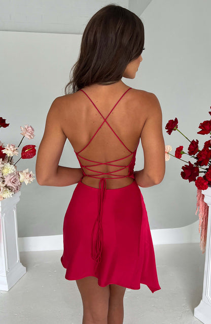 Robe courte Ilia - Rouge