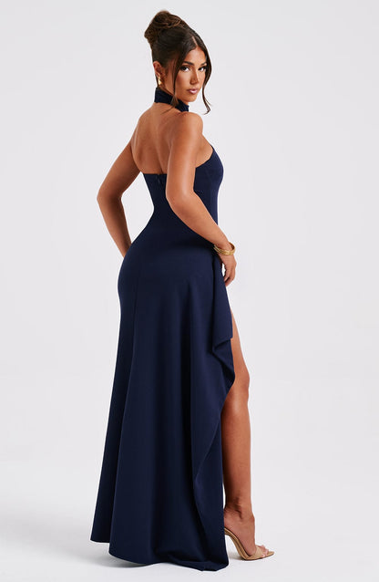 Robe longue Isadora - Bleu marine