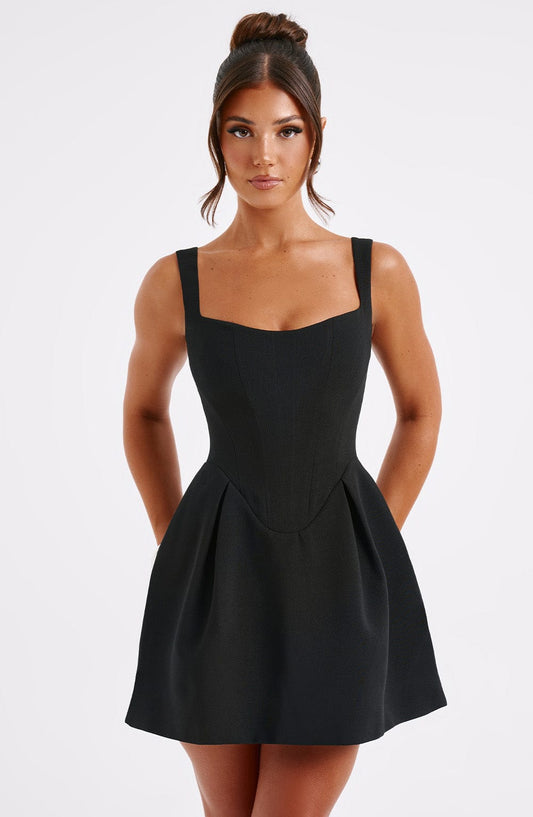 Robe courte Janiyah - Noir