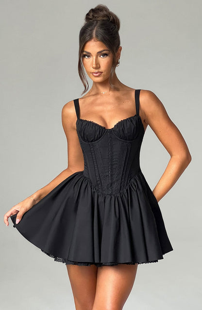 Robe courte Josie - Noir