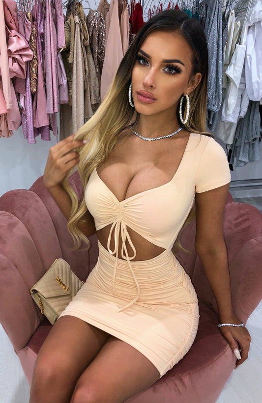 Robe courte Kiera - Nude