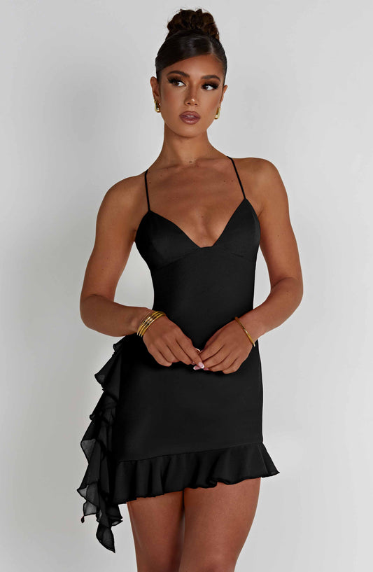 Robe courte Larosa - Noir