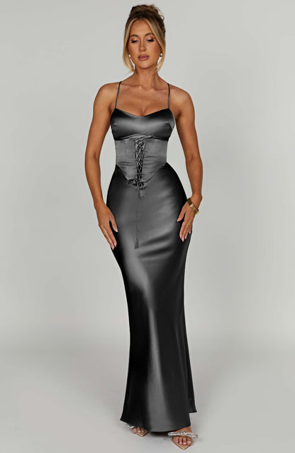 Lillia Maxi Dress - Charcoal