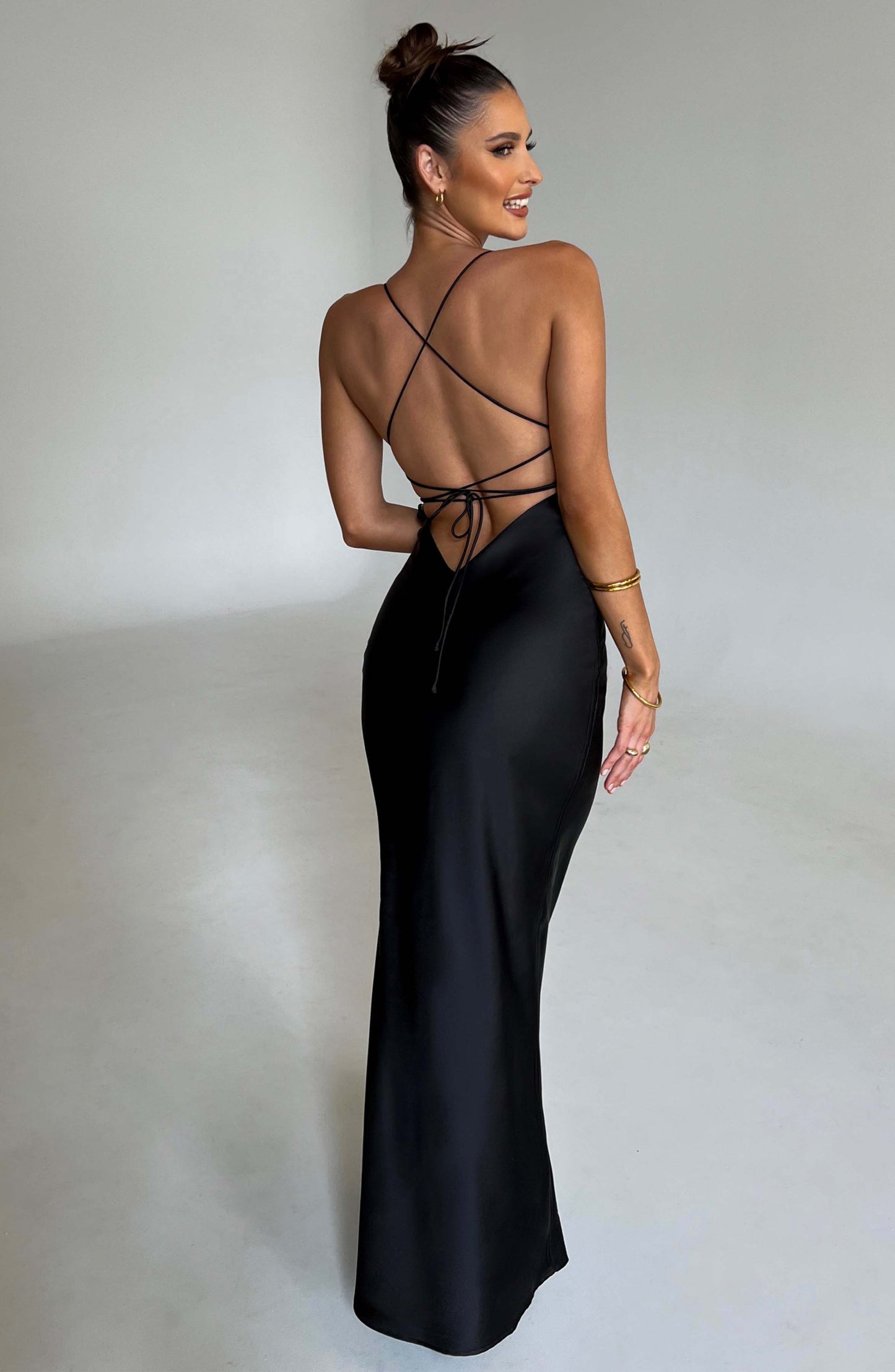 Robe longue Malika - Noir