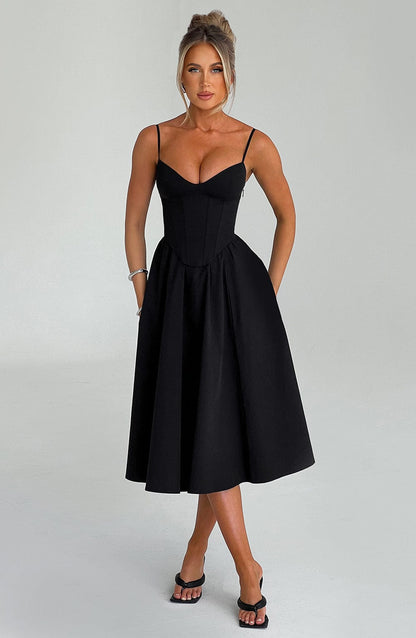 Robe Midi Mariella - Siyah