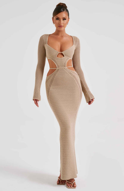 Nadine Maxi Dress - Beige