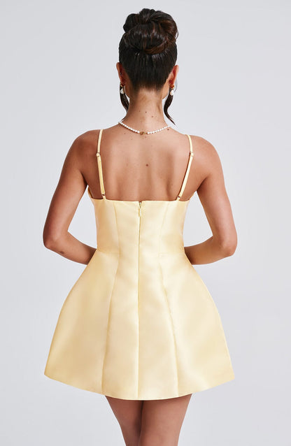 Nicole Mini Dress - Lemon