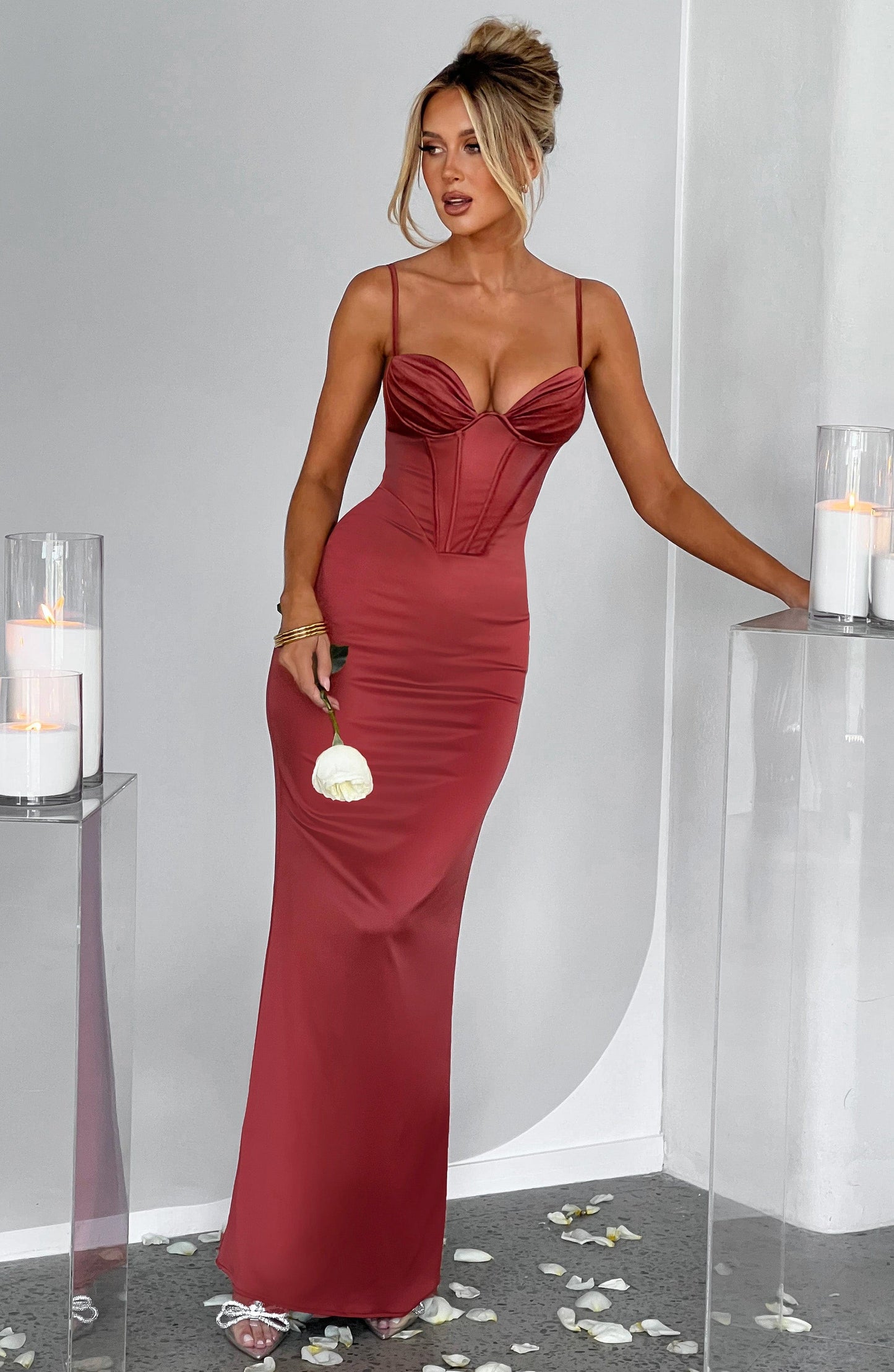 Onika Maxi Dress - Rust