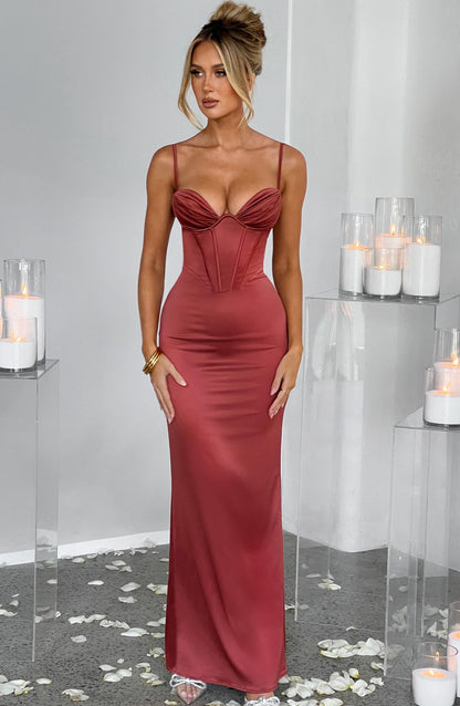 Onika Maxi Dress - Rust