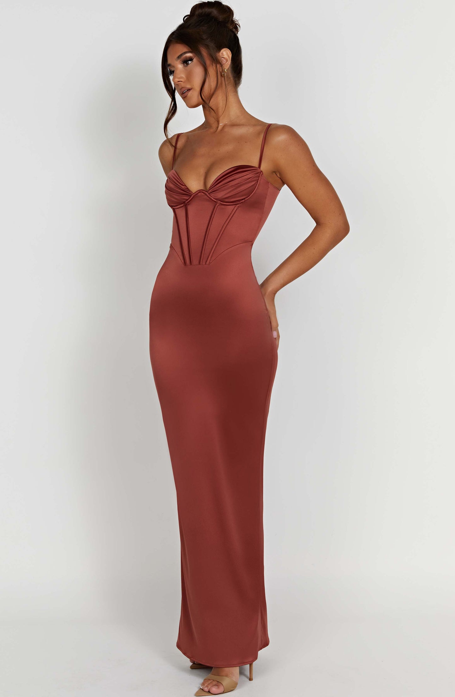 Onika Maxi Dress - Rust