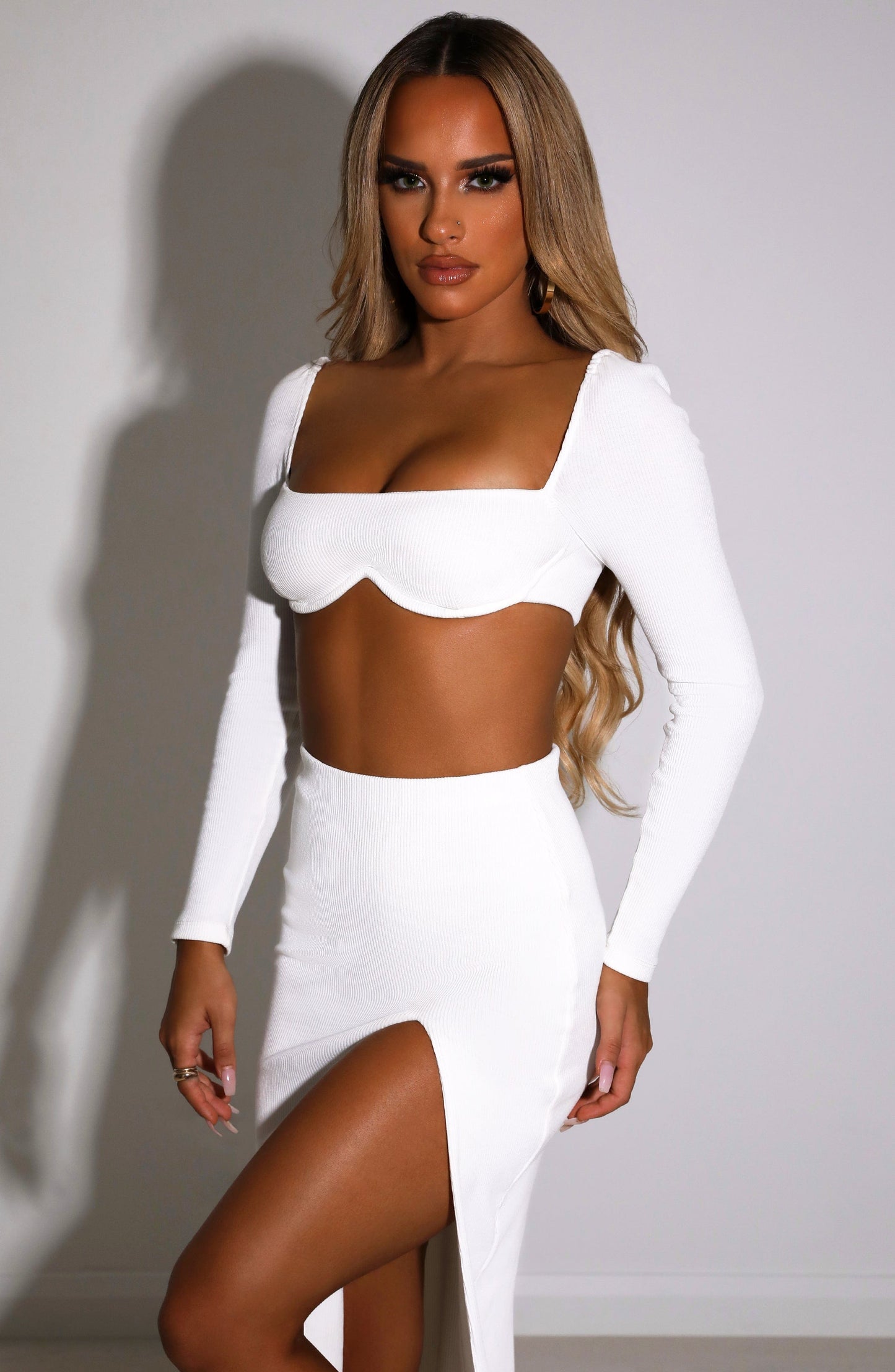 Peyton Crop - White