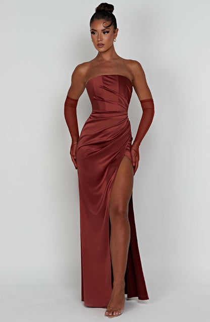 Safiya Maxi Dress - Rust