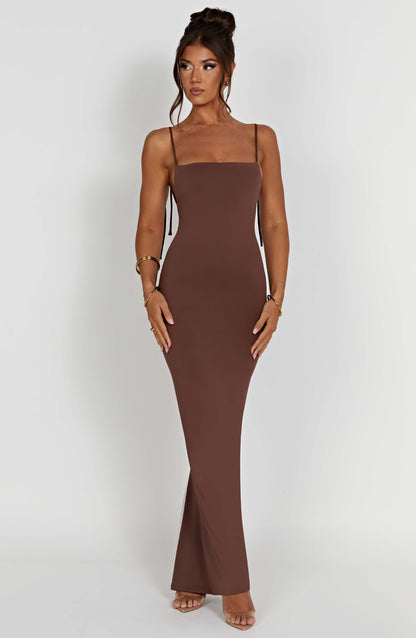 Sanya Maxi Dress - Chocolate