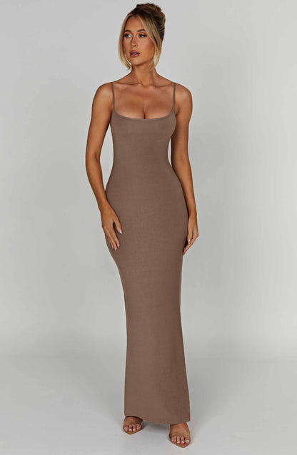 Saskia Maxi Dress - Mocha