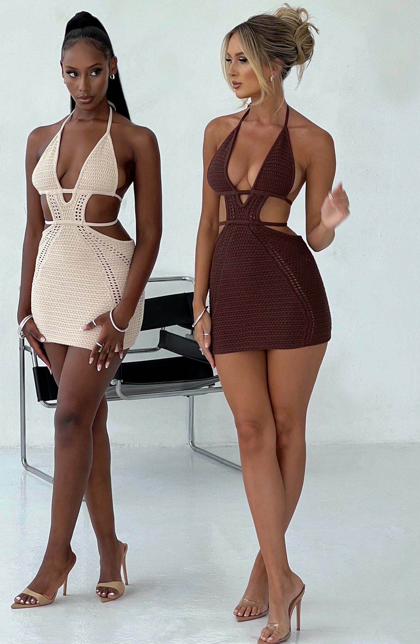 Selena Mini Dress - Chocolate