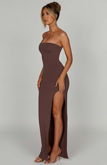 Teyana Maxi Dress - Chocolate