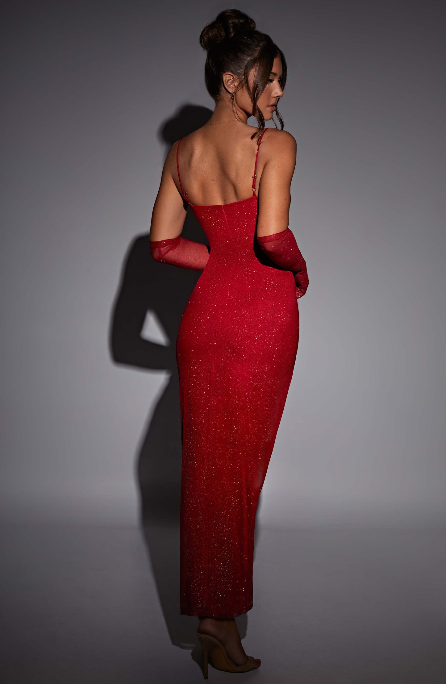 Trixie Maxi Dress - Red Sparkle