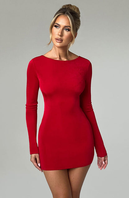 A Mini Dress - Red