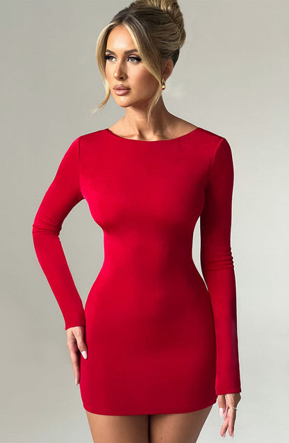 A Mini Dress - Red