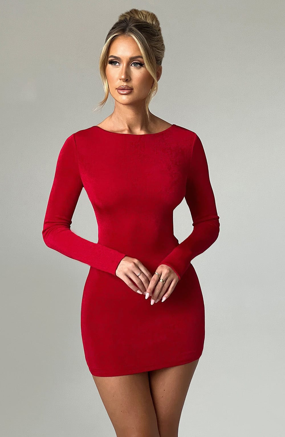 A Mini Dress - Red