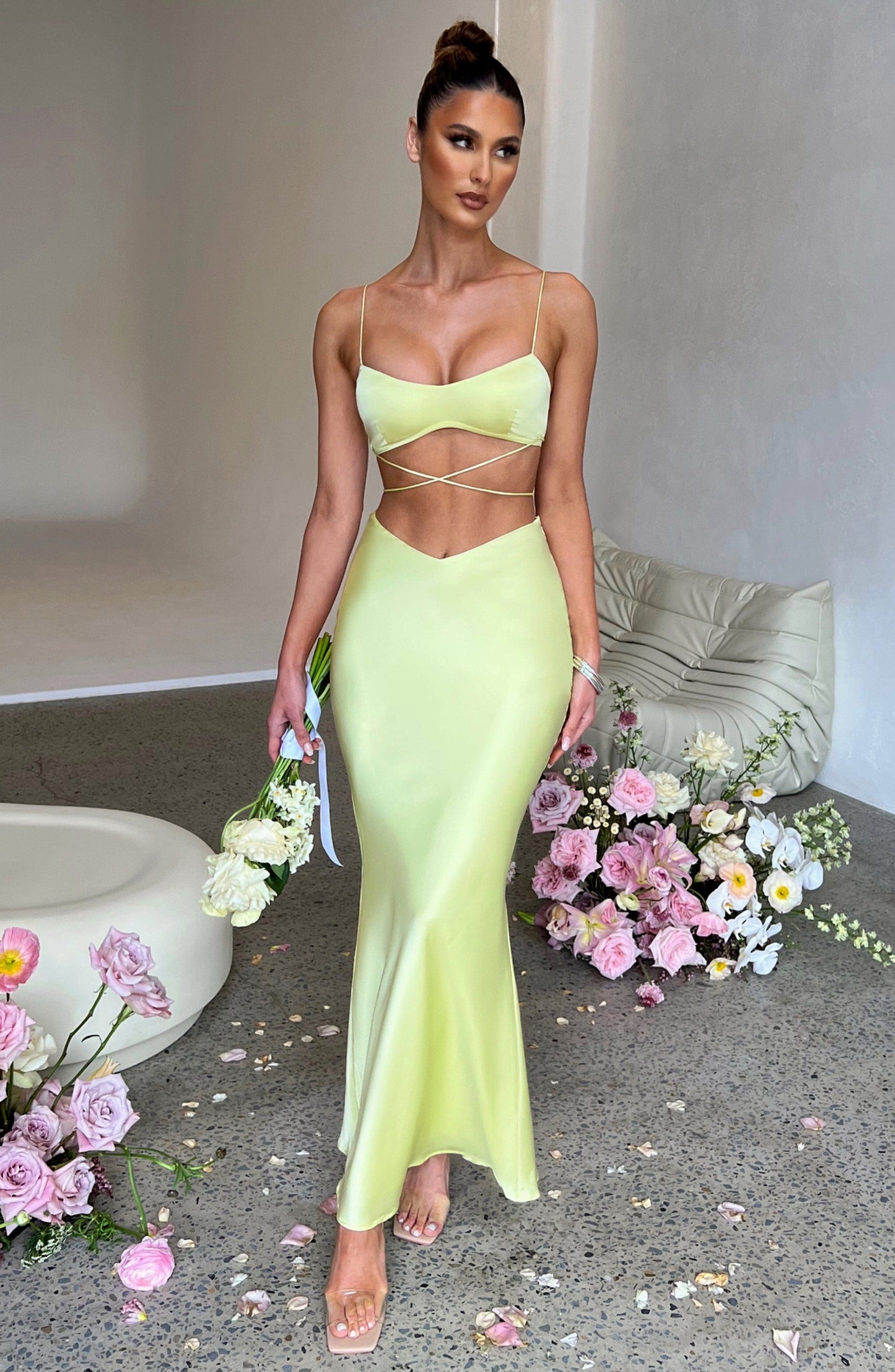 Valeria Maxi Etek - Lime