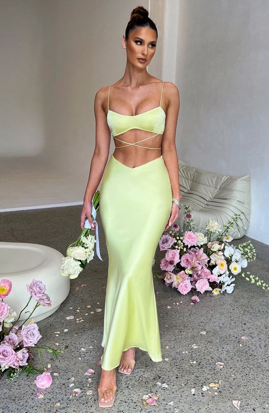 Valeria Maxi Etek - Lime