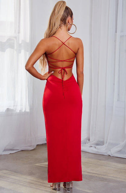 Victoria Maxi Dress - Red