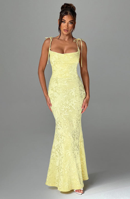 Whitney Maxi Elbise - Lemon
