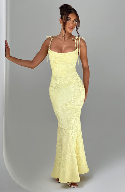 Whitney Maxi Elbise - Limon