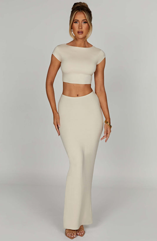 Yazmin Maxi Etek - Cream