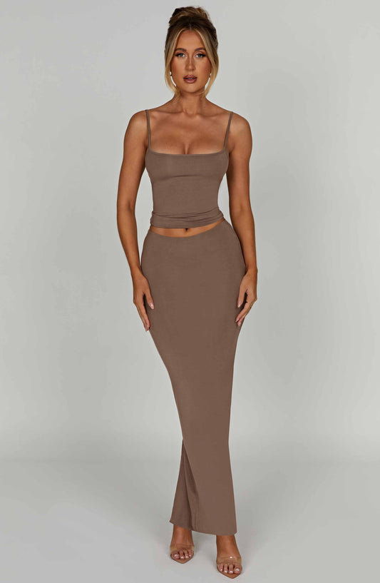 Yazmin Maxi Etek - Mocha