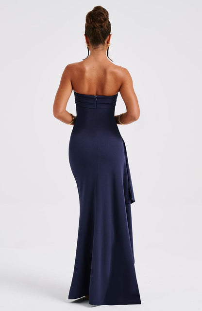 Robe longue Zafira - Bleu marine