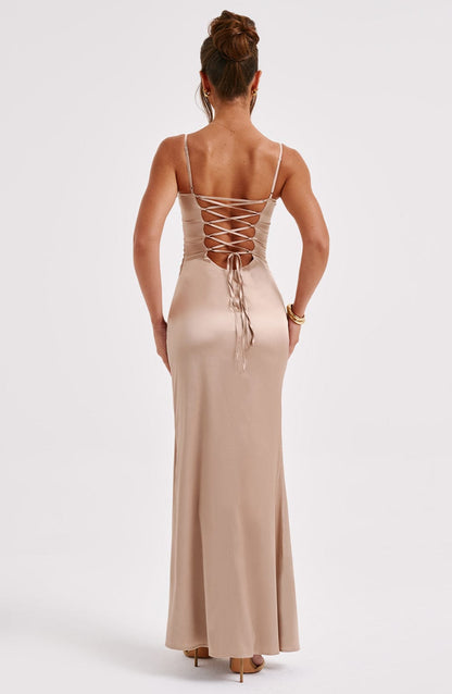 Robe longue Zola - Champagne